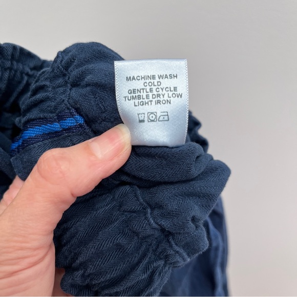 Xirena Rex pants M blue navy tide cotton drawstring side stripe cropped pant USA - Picture 7 of 12